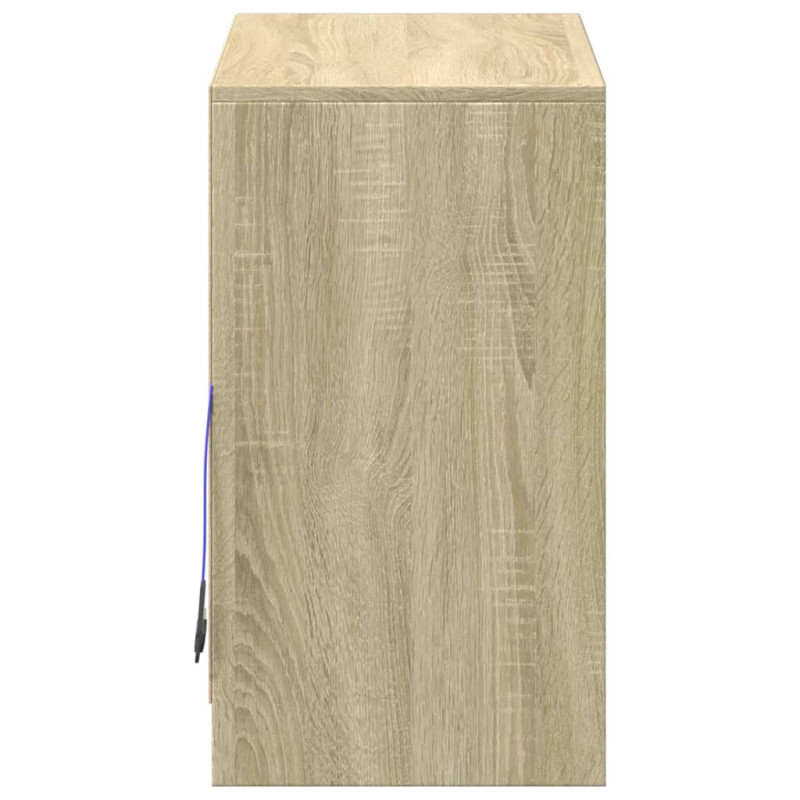 Szafka z LED, dąb sonoma, 72x34x61 cm, materiał drewnopochodny