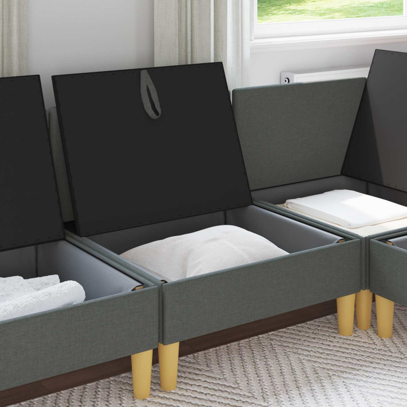 Sofa z miejscem do przechowywania tkanina
