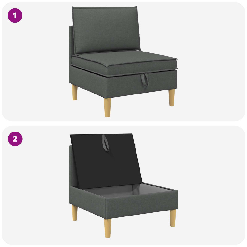 Sofa z miejscem do przechowywania tkanina