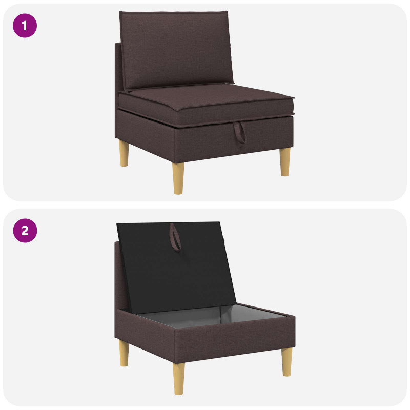 Sofa z miejscem do przechowywania tkanina