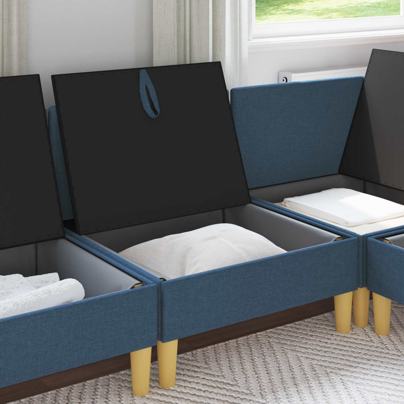 Sofa z miejscem do przechowywania tkanina