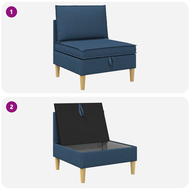 Sofa z miejscem do przechowywania tkanina