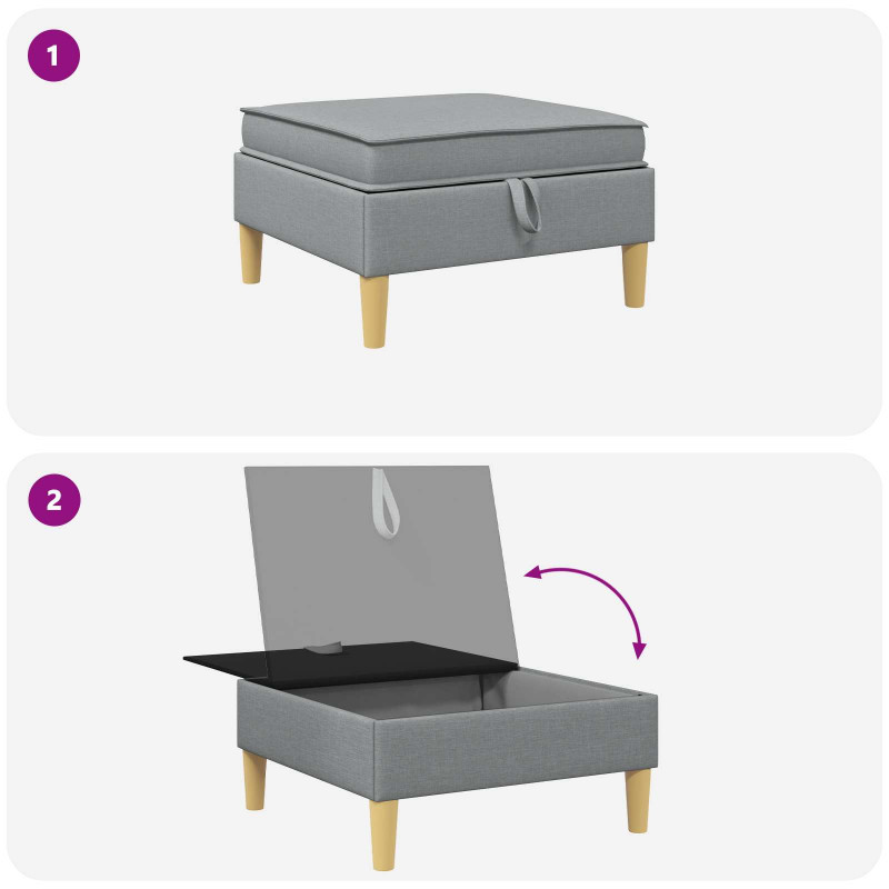 Sofa z miejscem do przechowywania tkanina