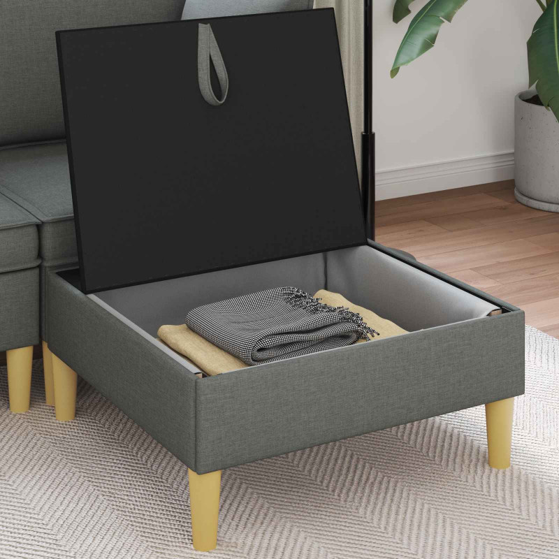 Sofa z miejscem do przechowywania tkanina