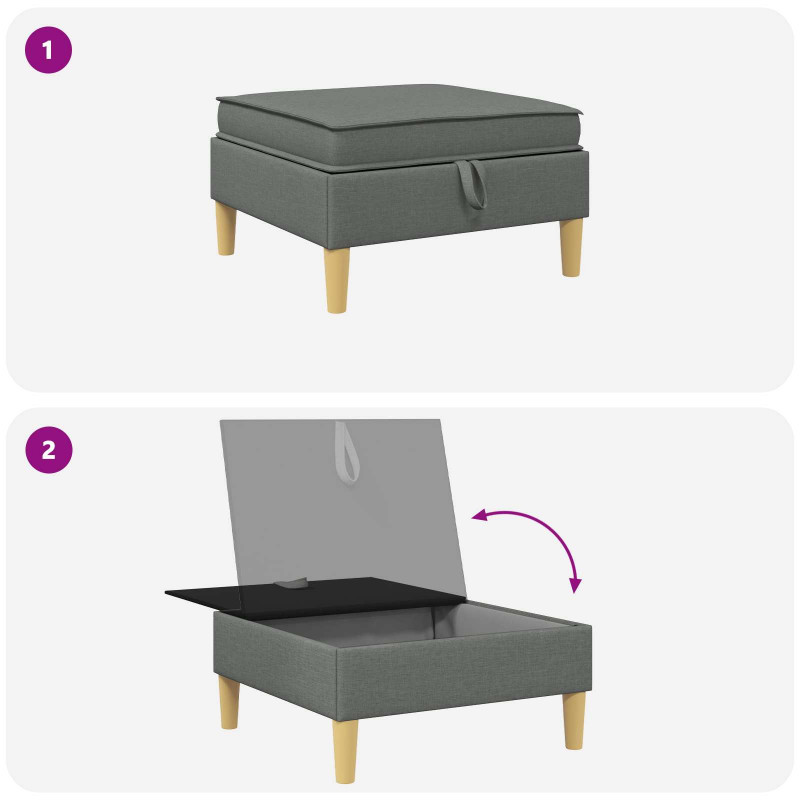 Sofa z miejscem do przechowywania tkanina