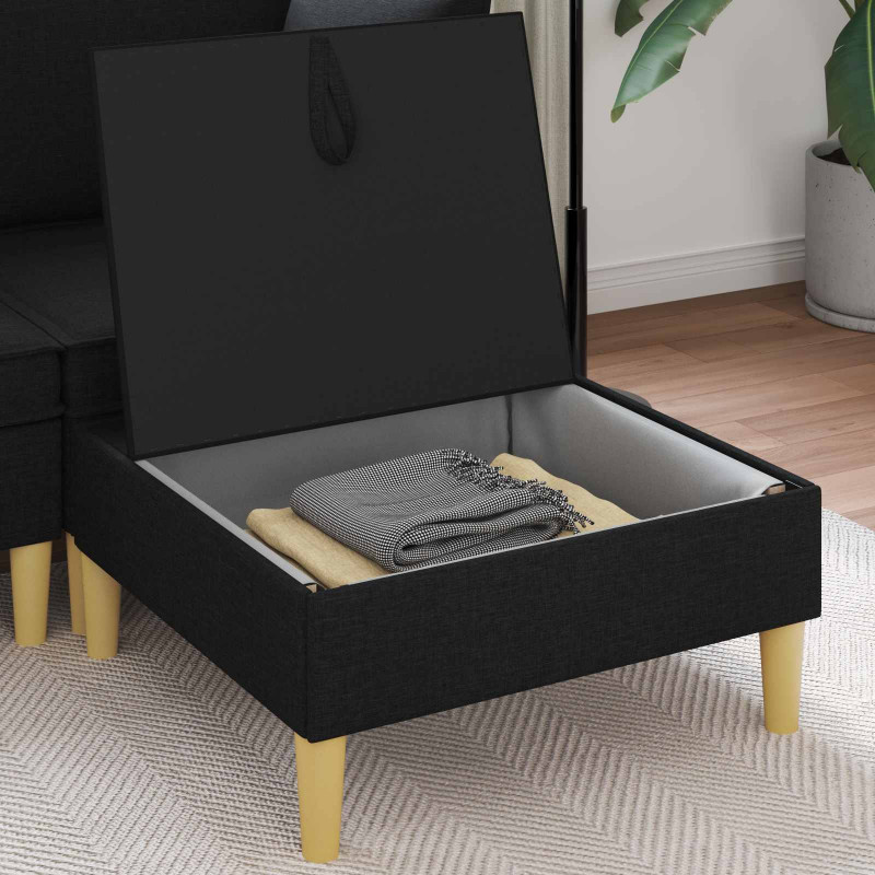 Sofa z miejscem do przechowywania tkanina