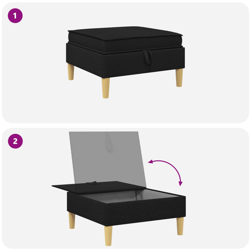 Sofa z miejscem do przechowywania tkanina