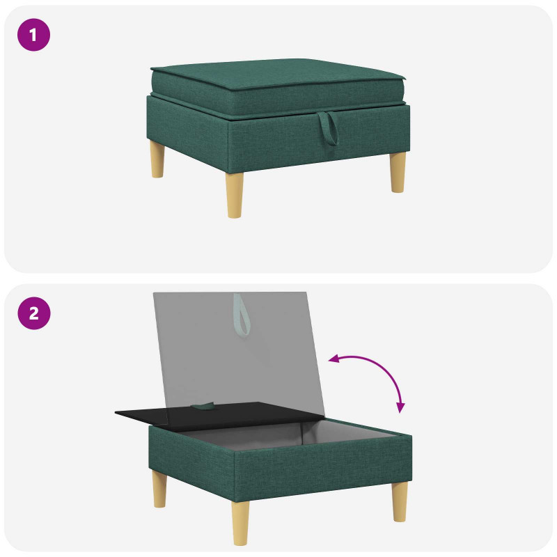 Sofa z miejscem do przechowywania tkanina