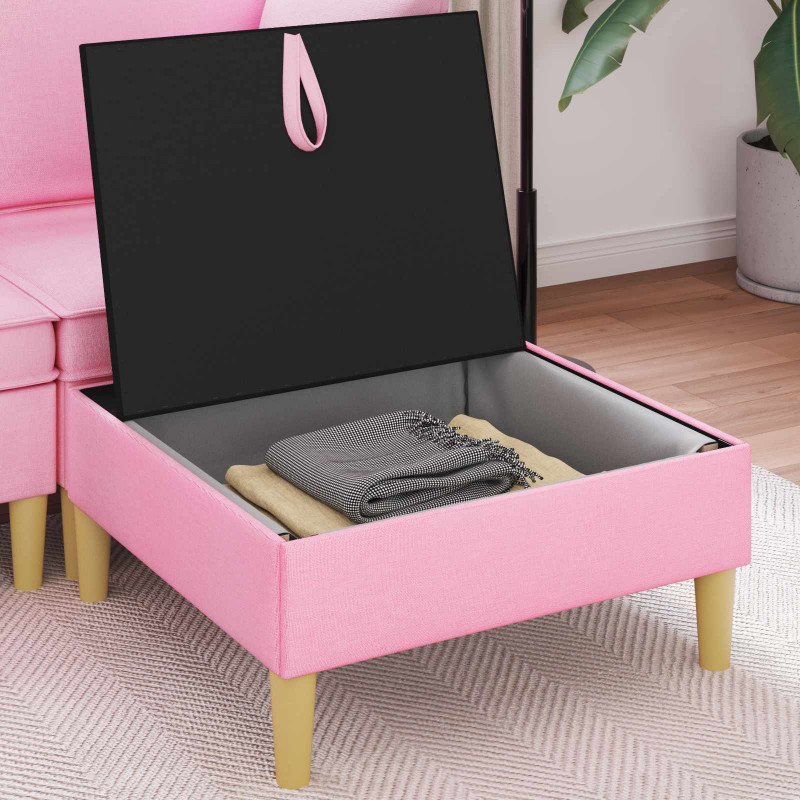Sofa z miejscem do przechowywania tkanina