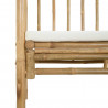 Łuk ogrodowy z ławką kremowobiały 115 x 50 x 205 cm Bambus