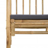 Łuk ogrodowy z ławką ciemnoszary 115 x 50 x 205 cm Bambus