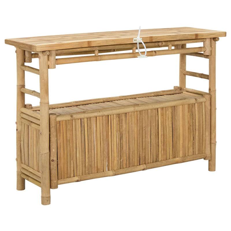 Konsola z półką z drzwiami Naturalny 110 x 35 x 75 cm Bambus