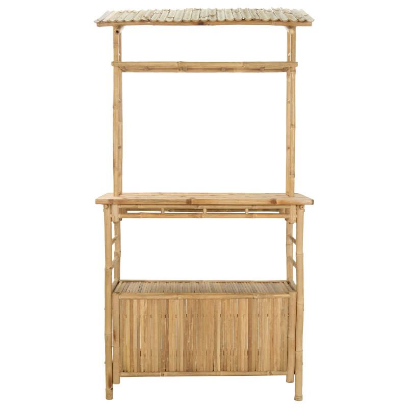 Stół barowy na zewnątrz Naturalny 110 x 50 x 210 cm Bambus