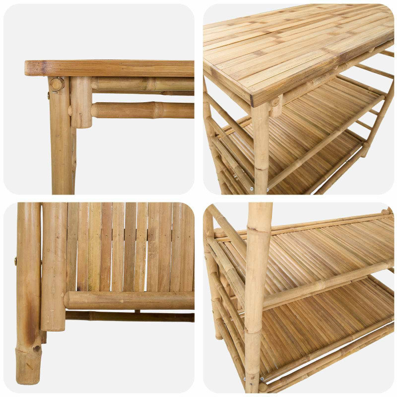 Stół barowy na zewnątrz Naturalny 110 x 50 x 105 cm Bambus