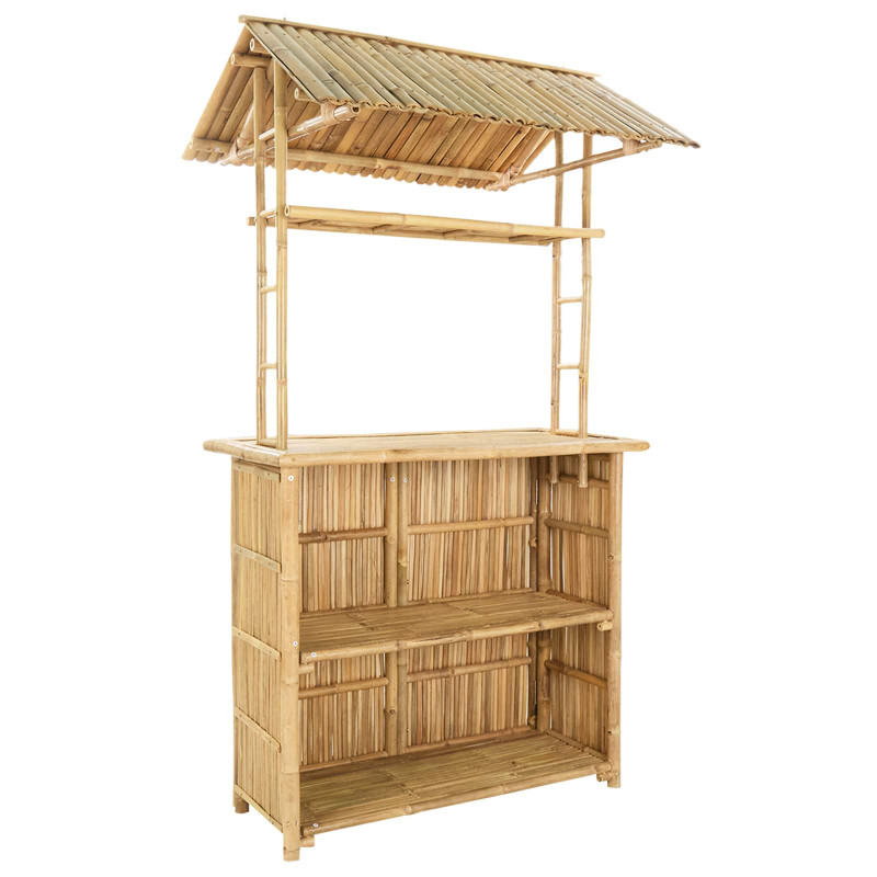 Stół barowy na zewnątrz Naturalny 115 x 95 x 214 cm Bambus