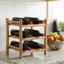Regał na wino Naturalny 32,5 x 29,5 x 36 cm Bambus