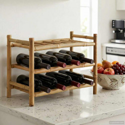 Regał na wino Naturalny 57 x 29,5 x 36 cm Bambus