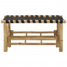 Ławka ogrodowa 80 x 38 x 40 cm Bambus Naturalny Prostokątny