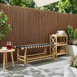 Ławka ogrodowa 110 x 38 x 40 cm Bambus Naturalny Prostokątny