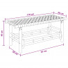 Ławka ogrodowa 110 x 38 x 40 cm Bambus Naturalny Prostokątny
