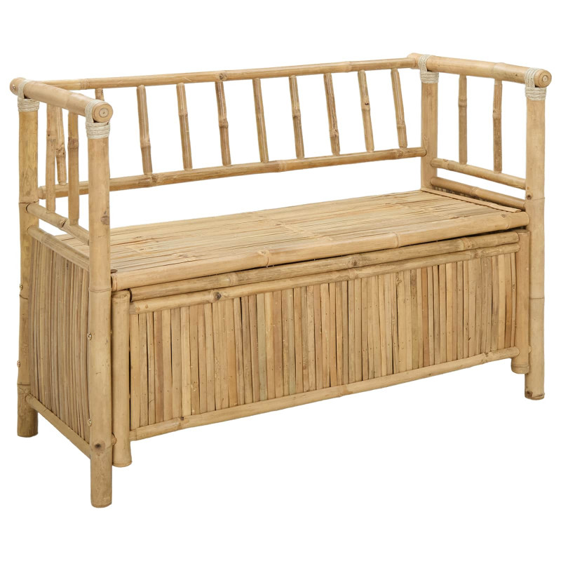 Ławka do ogrodu i przechowywania 110 x 47 x 80 cm Bambus