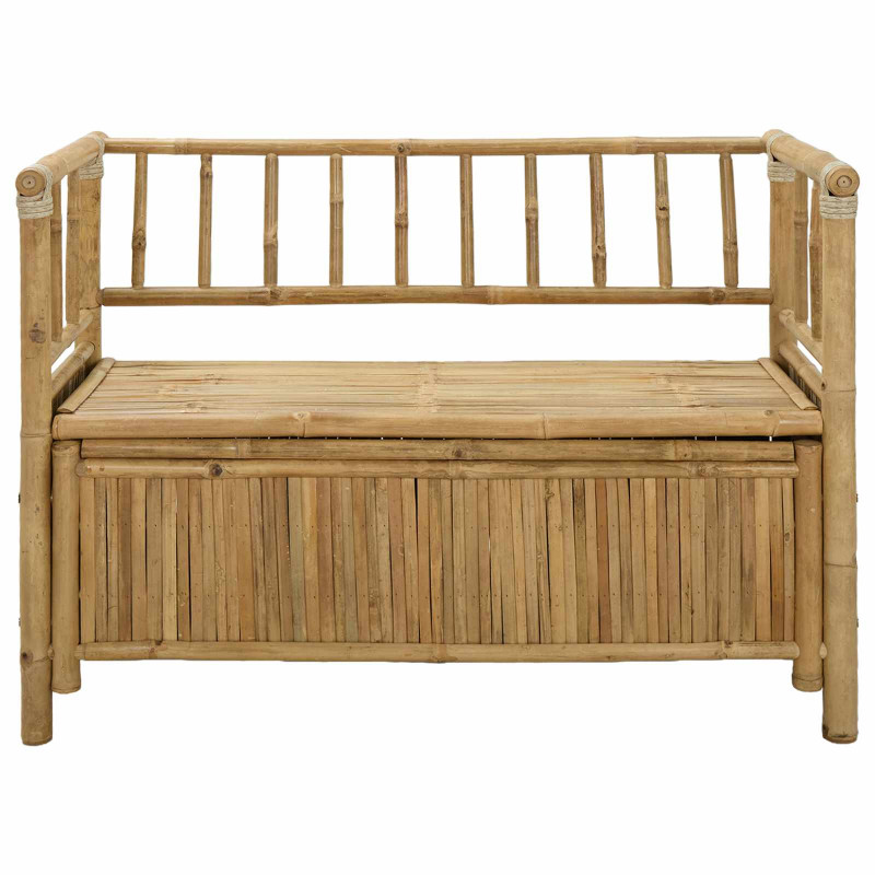 Ławka do ogrodu i przechowywania 110 x 47 x 80 cm Bambus