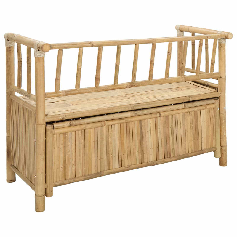 Ławka do ogrodu i przechowywania 110 x 47 x 80 cm Bambus