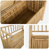Ławka do ogrodu i przechowywania 110 x 47 x 80 cm Bambus