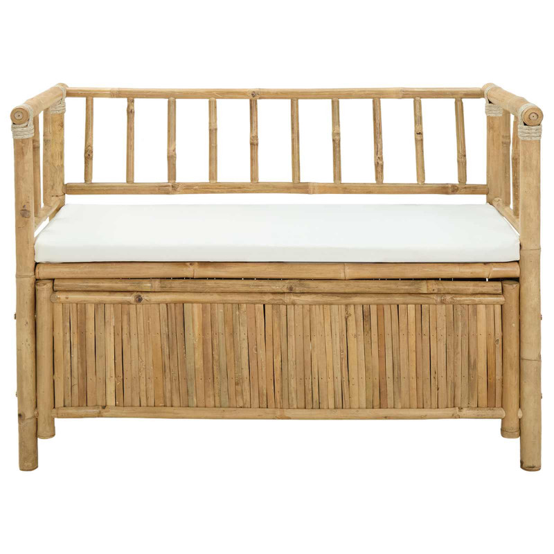 Ławka do ogrodu i przechowywania 110 x 47 x 80 cm Bambus
