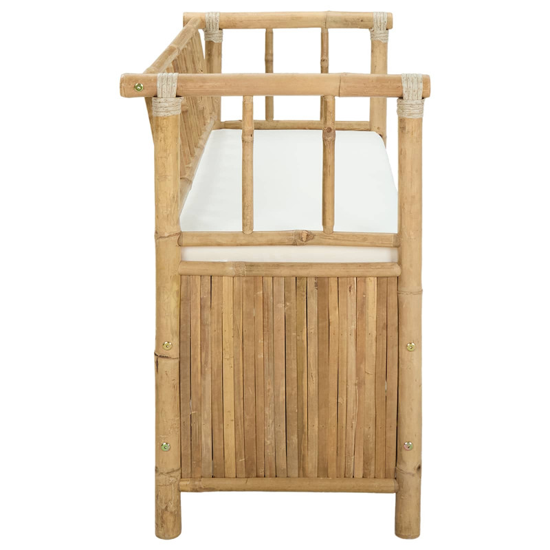 Ławka do ogrodu i przechowywania 110 x 47 x 80 cm Bambus