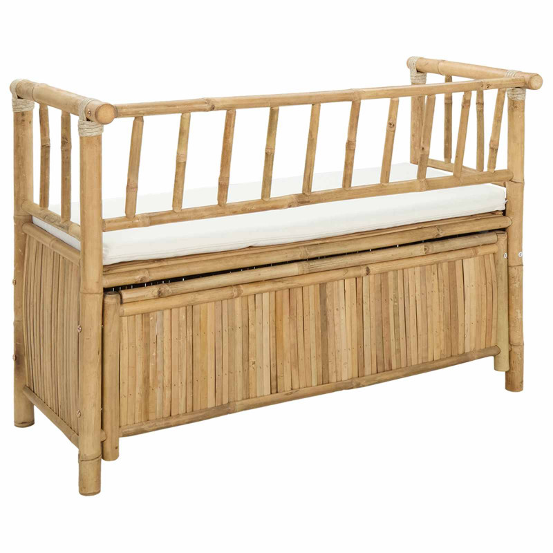 Ławka do ogrodu i przechowywania 110 x 47 x 80 cm Bambus