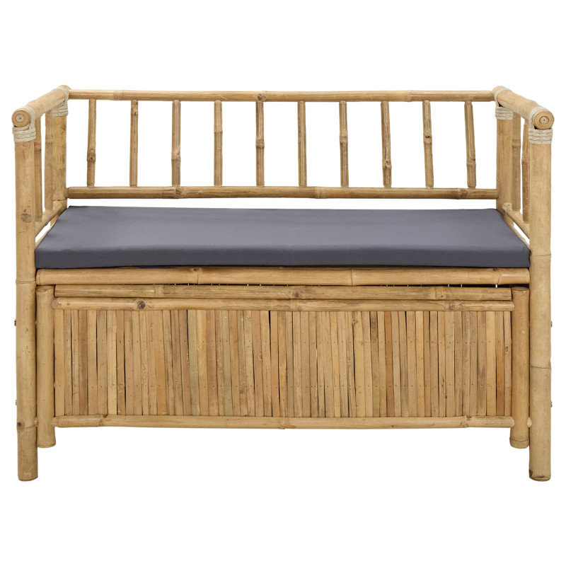 Ławka do ogrodu i przechowywania 110 x 47 x 80 cm Bambus