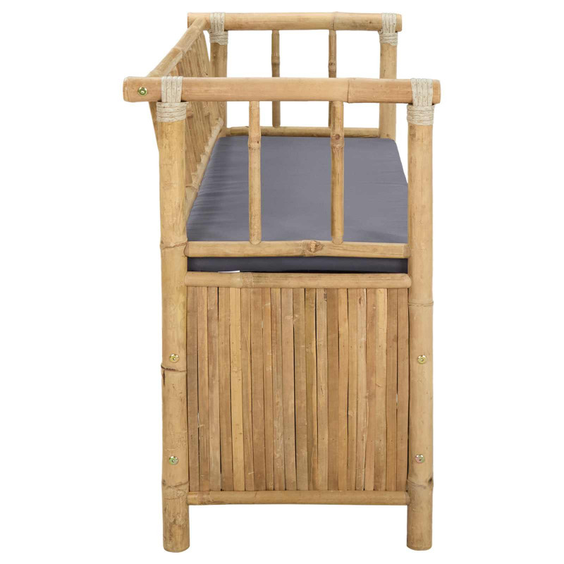 Ławka do ogrodu i przechowywania 110 x 47 x 80 cm Bambus