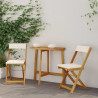 Krzesła Bistro na Zewnątrz 2 pcs kremowobiały 40 x 53 x 80 cm