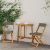 Krzesła Bistro na Zewnątrz 2 pcs Ciemnoszary 40 x 53 x 80 cm