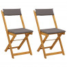 Krzesła Bistro na Zewnątrz 2 pcs Ciemnoszary 40 x 53 x 80 cm