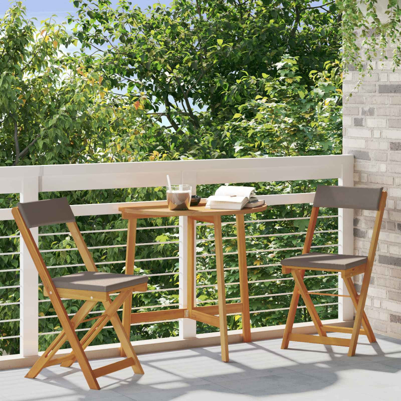 Krzesła Bistro na Zewnątrz 2 pcs Ciemnoszary 40 x 53 x 80 cm