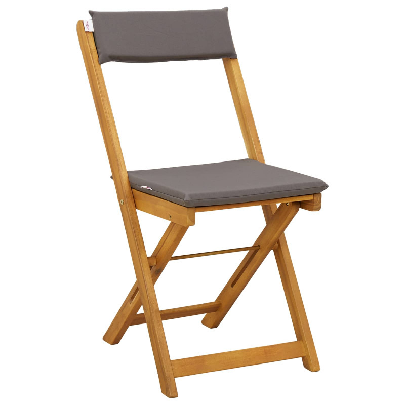 Krzesła Bistro na Zewnątrz 2 pcs Ciemnoszary 40 x 53 x 80 cm