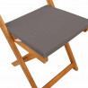 Krzesła Bistro na Zewnątrz 2 pcs Ciemnoszary 40 x 53 x 80 cm