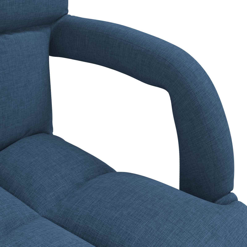 Regulowany fotel na podłogę niebieski 58 x 62 x 58 cm tkanina