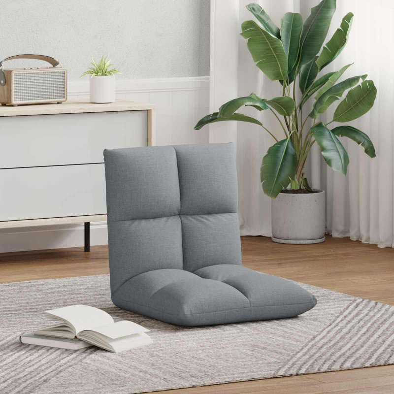 Krzesło na podłogę Jasnoszary 50 x 61 x 57 cm tkanina