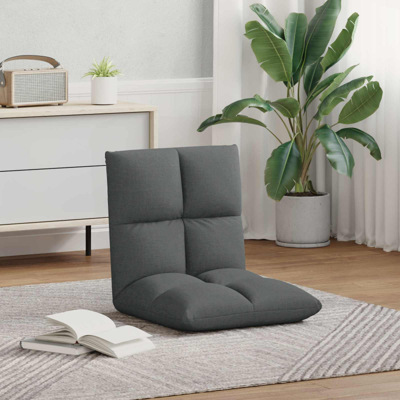 Krzesło na podłogę Ciemnoszary 50 x 61 x 57 cm tkanina