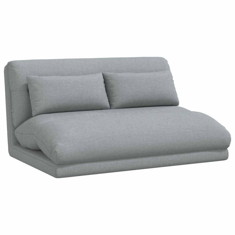 Krzesło na podłogę Jasnoszary 110 x 82 x 55 cm tkanina