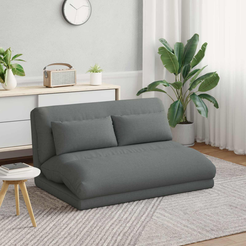 Krzesło na podłogę Ciemnoszary 110 x 82 x 55 cm tkanina