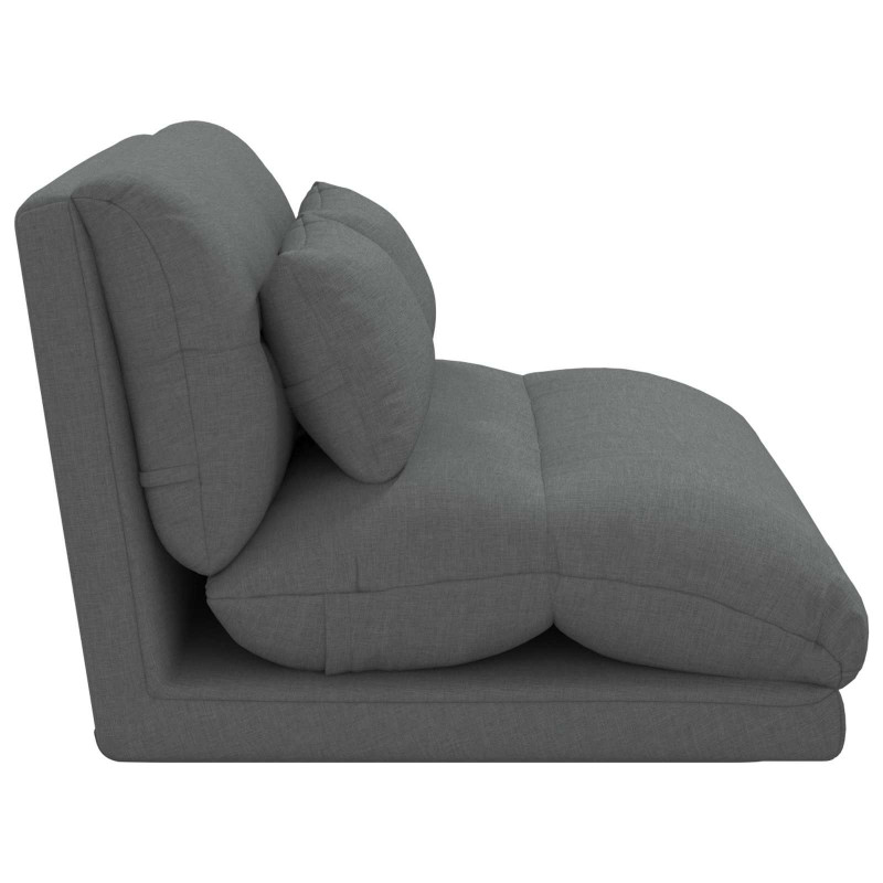 Krzesło na podłogę Ciemnoszary 110 x 82 x 55 cm tkanina