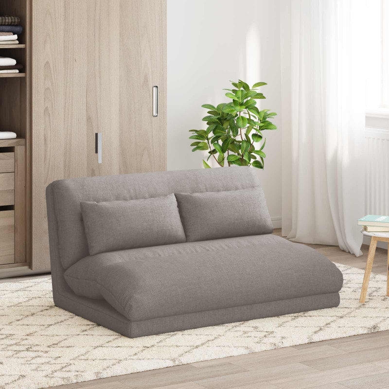 Krzesło na podłogę Ciemnoszary 110 x 82 x 55 cm tkanina