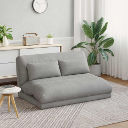 Krzesło na podłogę Jasnoszary 110 x 82 x 55 cm Aksamit
