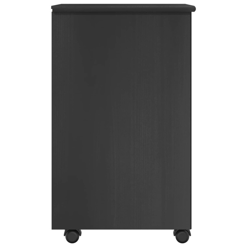 Rolkowa szafka Szary 34 x 39 x 65,5 cm Lite drewno sosnowe