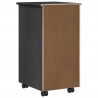 Rolkowa szafka Szary 34 x 39 x 65,5 cm Lite drewno sosnowe