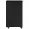 Rolkowa szafka Czarny 34 x 39 x 65,5 cm Lite drewno sosnowe